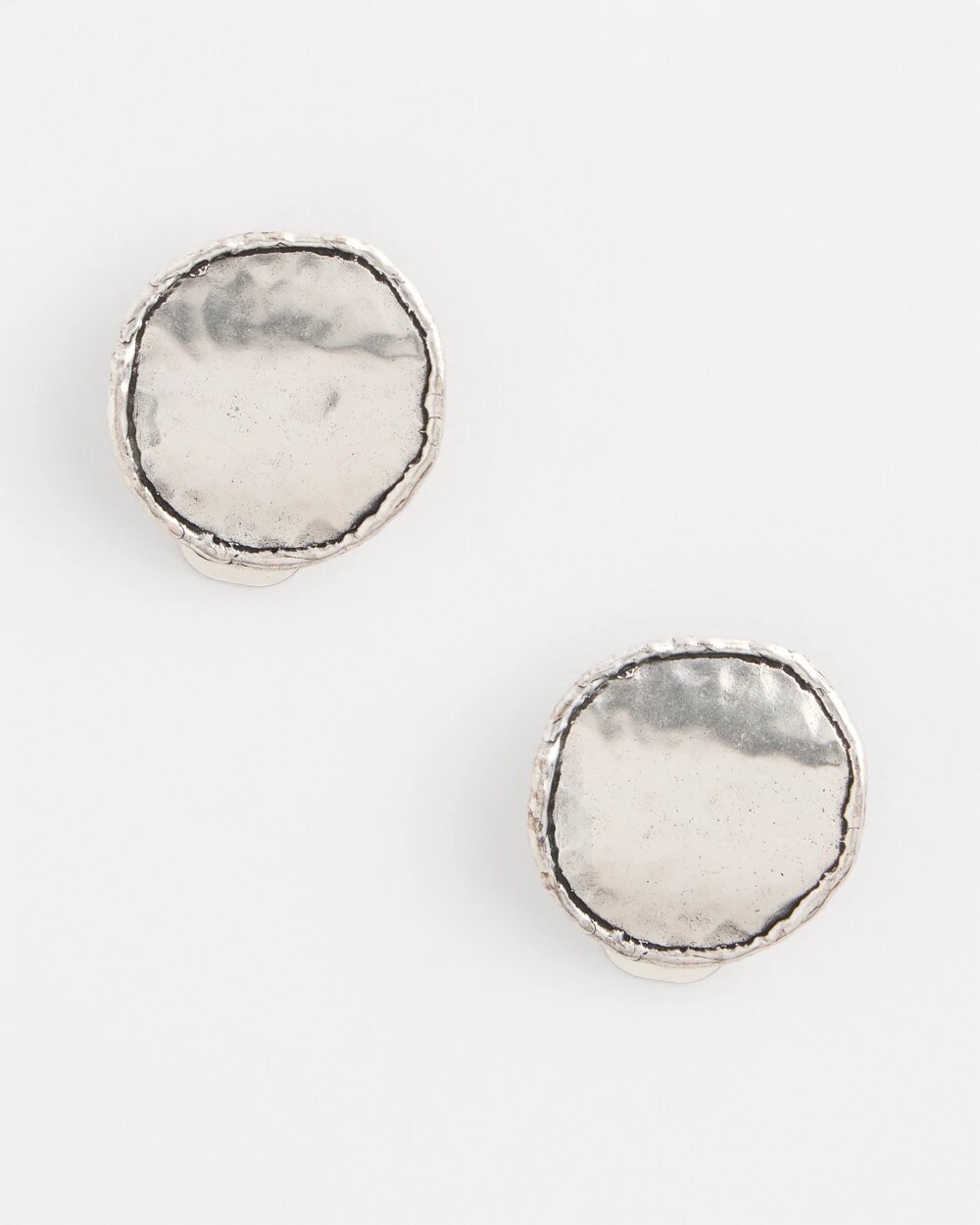 COOTIE　One Stroke Earring 　Small　SILVER CHS_FLAT BUTTON CLIP